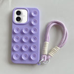 Semplice custodia per telefono in silicone con ventosa e cordino., For iPhone 17 Pro Max, For iPhone 17 Pro, For iPhone 17, For iPhone Air