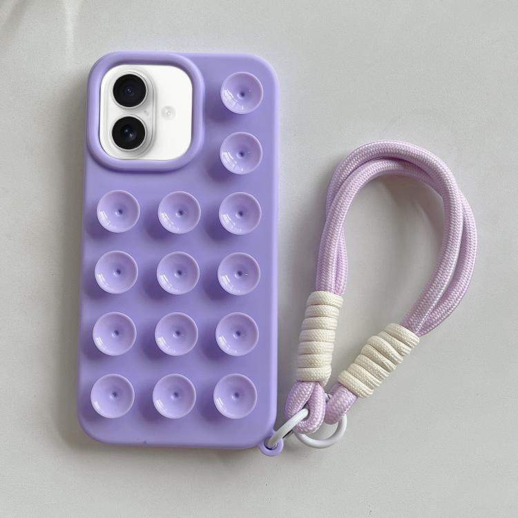 Semplice custodia per telefono in silicone con ventosa e cordino., For iPhone 17 Pro Max, For iPhone 17 Pro, For iPhone 17, For iPhone Air