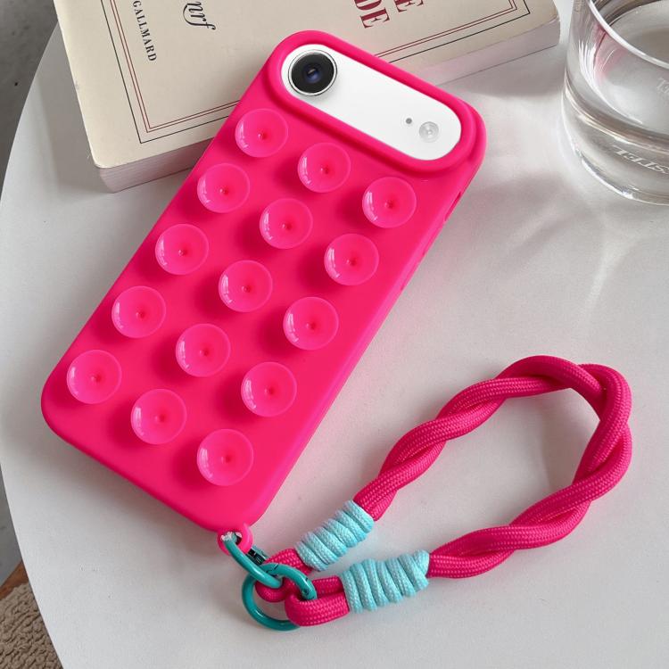 Semplice custodia per telefono in silicone con ventosa e cordino., For iPhone 17 Pro Max, For iPhone 17 Pro, For iPhone 17, For iPhone Air