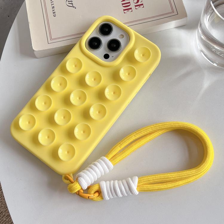 Semplice custodia per telefono in silicone con ventosa e cordino., For iPhone 16 Pro Max, For iPhone 16 Pro, For iPhone 16 Plus, For iPhone 16
