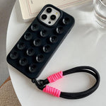 Semplice custodia per telefono in silicone con ventosa e cordino., For iPhone 16 Pro Max, For iPhone 16 Pro, For iPhone 16 Plus, For iPhone 16