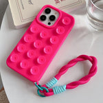 Semplice custodia per telefono in silicone con ventosa e cordino., For iPhone 16 Pro Max, For iPhone 16 Pro, For iPhone 16 Plus, For iPhone 16