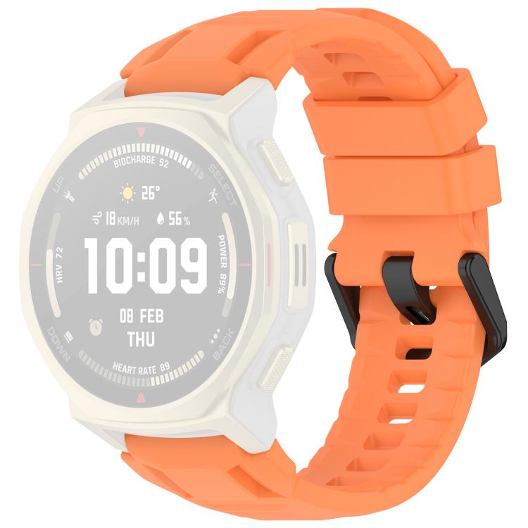 Cinturino per orologio xDfind in silicone nero tinta unita con fibbia, For Amazfit T-Rex 3 Pro 44mm