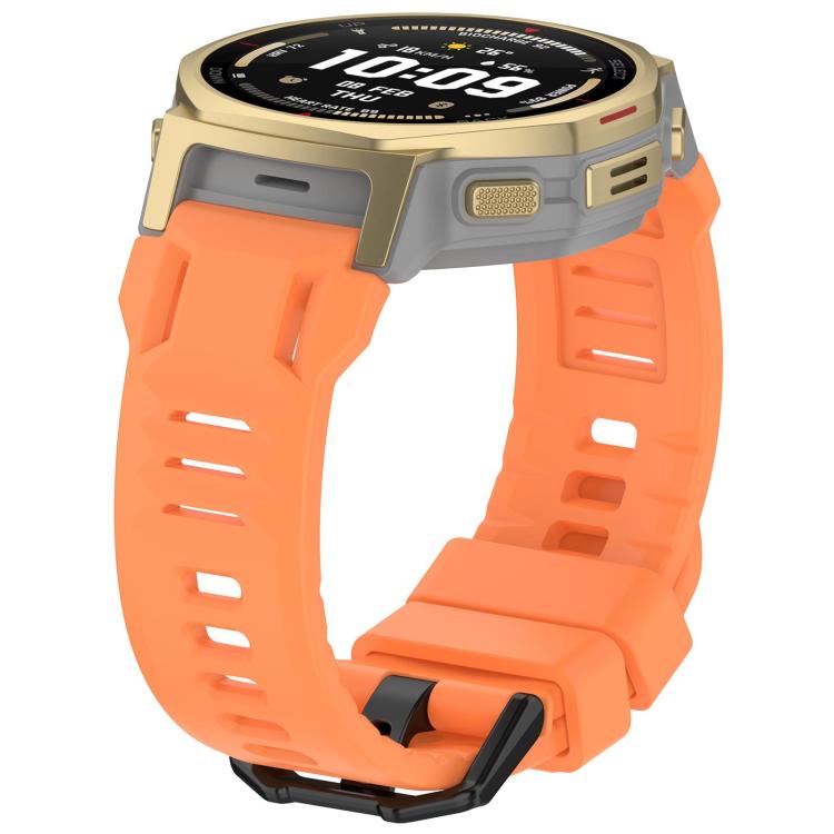 Cinturino per orologio xDfind in silicone nero tinta unita con fibbia, For Amazfit T-Rex 3 Pro 44mm