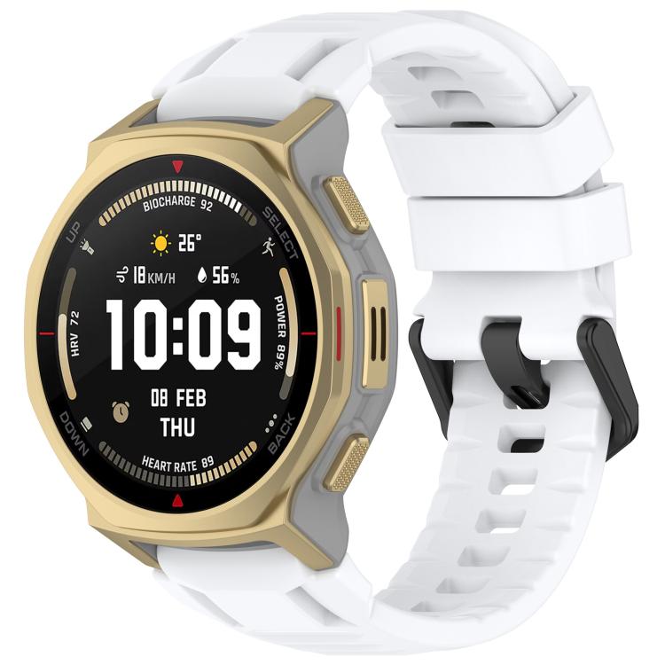 Cinturino per orologio xDfind in silicone nero tinta unita con fibbia, For Amazfit T-Rex 3 Pro 44mm