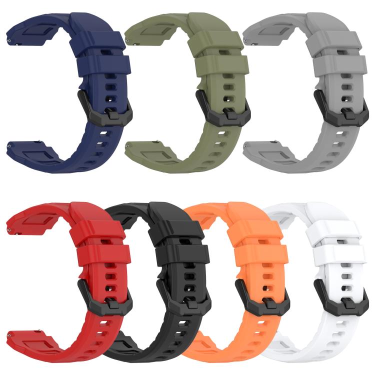 Cinturino per orologio xDfind in silicone nero tinta unita con fibbia, For Amazfit T-Rex 3 Pro 44mm
