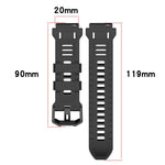 Cinturino per orologio xDfind in silicone nero tinta unita con fibbia, For Amazfit T-Rex 3 Pro 44mm