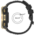 Cinturino per orologio xDfind in silicone nero tinta unita con fibbia, For Amazfit T-Rex 3 Pro 44mm