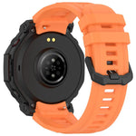 Cinturino per orologio xDfind in silicone nero tinta unita con fibbia, For Amazfit T-Rex 3 Pro 48mm