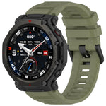 Cinturino per orologio xDfind in silicone nero tinta unita con fibbia, For Amazfit T-Rex 3 Pro 48mm