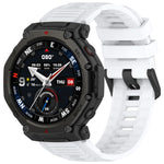 Cinturino per orologio xDfind in silicone nero tinta unita con fibbia, For Amazfit T-Rex 3 Pro 48mm