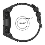 Cinturino per orologio xDfind in silicone nero tinta unita con fibbia, For Amazfit T-Rex 3 Pro 48mm