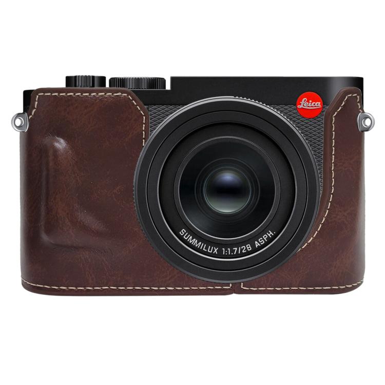 Mezza custodia per fotocamera in pelle vegana, For Leica Q3