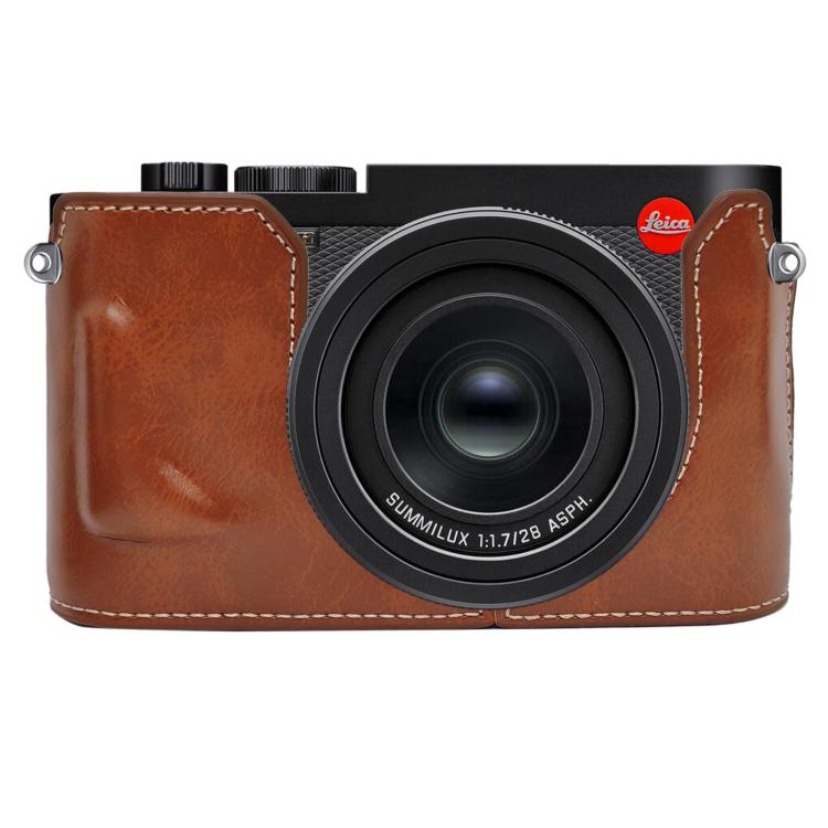 Mezza custodia per fotocamera in pelle vegana, For Leica Q3