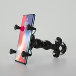 WUPP CS-1133A1 Staffa porta cellulare regolabile a forma di X a quattro artigli per moto, versione con fibbia a doppio tocco, CS-1133A1