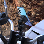 WUPP CS-1133A1 Staffa porta cellulare regolabile a forma di X a quattro artigli per moto, versione con fibbia a doppio tocco, CS-1133A1