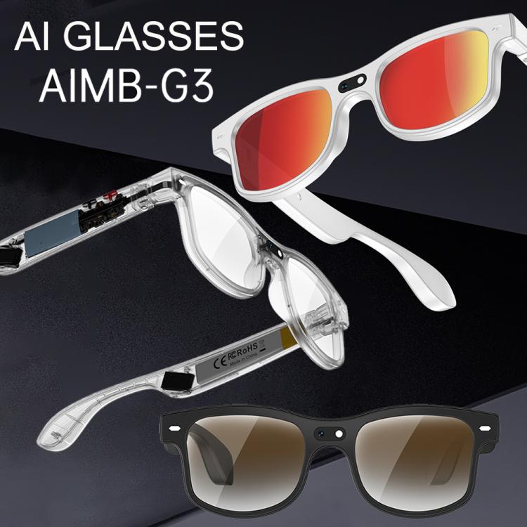 Occhiali AIMB-G3 da 8 MP con chiamate vocali intelligenti, foto AI e traduzione