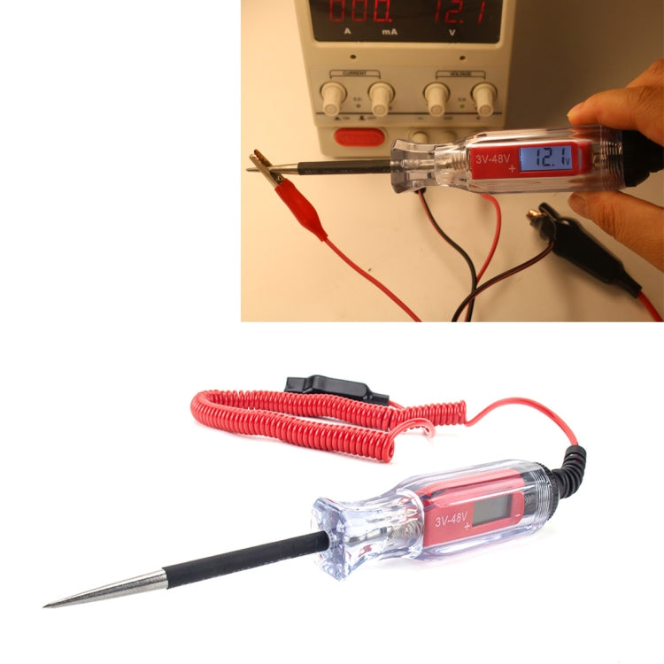 Tester elettrico per auto con display digitale 3-48V, Car Electric Tester