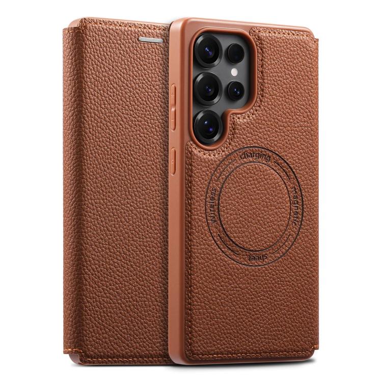 ESEBLE Custodia per telefono ultra sottile con scomparto per carte e chiusura magnetica in ecopelle, For Samsung Galaxy S25 Ultra 5G, For Samsung Galaxy S24 Ultra 5G, For Samsung Galaxy S23 Ultra 5G, For Samsung Galaxy S22 Ultra 5G                     ...
