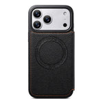 ESEBLE Custodia per telefono ultra sottile con scomparto per carte e chiusura magnetica in ecopelle, For iPhone 17 Pro Max, For iPhone 17 Pro, For iPhone 17, For iPhone Air