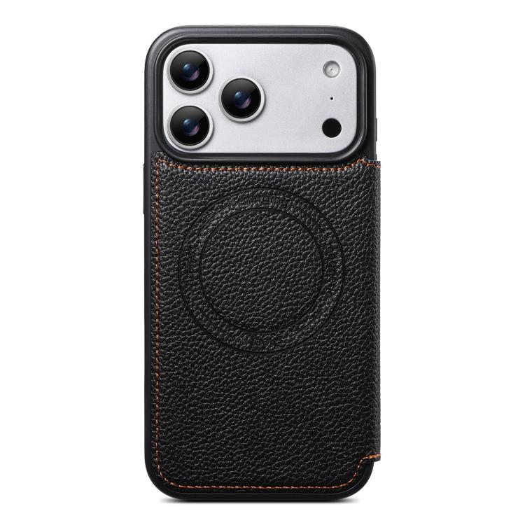 ESEBLE Custodia per telefono ultra sottile con scomparto per carte e chiusura magnetica in ecopelle, For iPhone 17 Pro Max, For iPhone 17 Pro, For iPhone 17, For iPhone Air