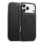 ESEBLE Custodia per telefono ultra sottile con scomparto per carte e chiusura magnetica in ecopelle, For iPhone 17 Pro Max, For iPhone 17 Pro, For iPhone 17, For iPhone Air