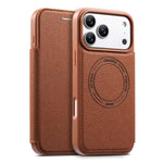 ESEBLE Custodia per telefono ultra sottile con scomparto per carte e chiusura magnetica in ecopelle, For iPhone 17 Pro Max, For iPhone 17 Pro, For iPhone 17, For iPhone Air