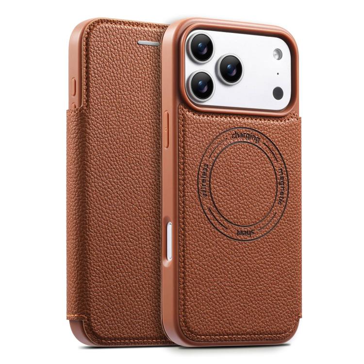 ESEBLE Custodia per telefono ultra sottile con scomparto per carte e chiusura magnetica in ecopelle, For iPhone 17 Pro Max, For iPhone 17 Pro, For iPhone 17, For iPhone Air