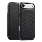 ESEBLE Custodia per telefono ultra sottile con scomparto per carte e chiusura magnetica in ecopelle, For iPhone 17 Pro Max, For iPhone 17 Pro, For iPhone 17, For iPhone Air