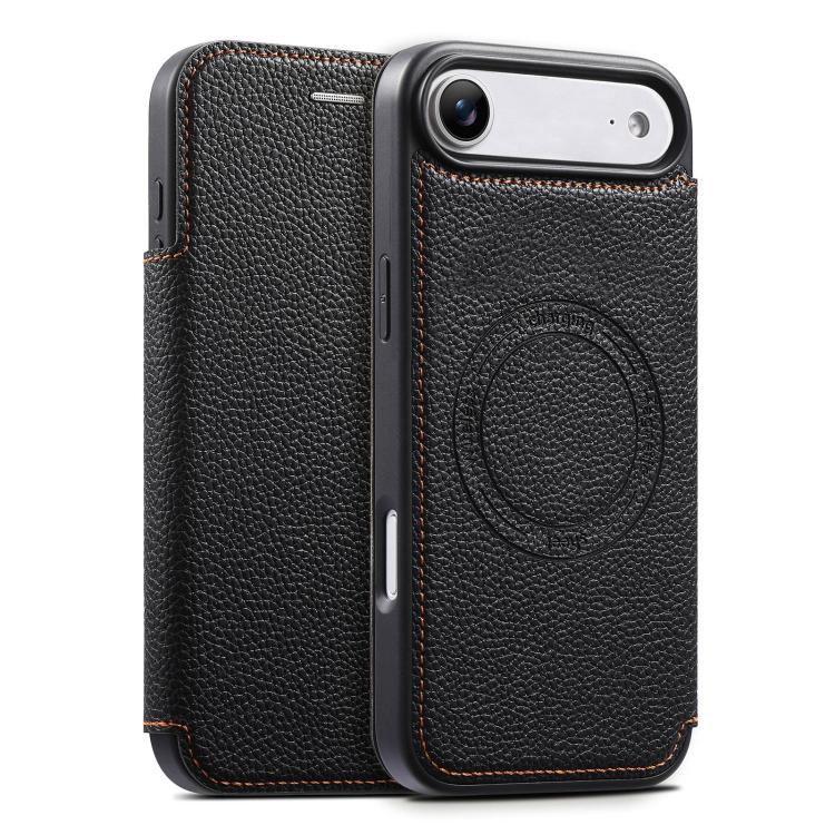 ESEBLE Custodia per telefono ultra sottile con scomparto per carte e chiusura magnetica in ecopelle, For iPhone 17 Pro Max, For iPhone 17 Pro, For iPhone 17, For iPhone Air