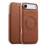 ESEBLE Custodia per telefono ultra sottile con scomparto per carte e chiusura magnetica in ecopelle, For iPhone 17 Pro Max, For iPhone 17 Pro, For iPhone 17, For iPhone Air