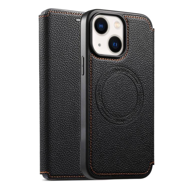 ESEBLE Custodia per telefono ultra sottile con scomparto per carte e chiusura magnetica in ecopelle, For iPhone 17e / 16e, For iPhone 16 Pro Max, For iPhone 16 Pro, For iPhone 16, For iPhone 15 Pro Max, For iPhone 15 Pro, For iPhone 15, For iPhone 14 / 13
