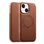 ESEBLE Custodia per telefono ultra sottile con scomparto per carte e chiusura magnetica in ecopelle, For iPhone 17e / 16e, For iPhone 16 Pro Max, For iPhone 16 Pro, For iPhone 16, For iPhone 15 Pro Max, For iPhone 15 Pro, For iPhone 15, For iPhone 14 / 13