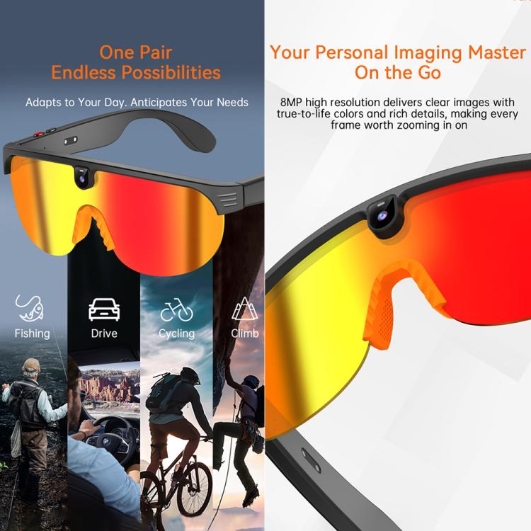 Occhiali sportivi intelligenti AIMB-G5 da 8 MP per ciclismo all'aperto con intelligenza artificiale