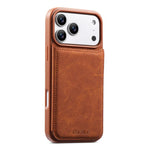 Custodia per telefono ESEBLE con doppia fibbia e texture retrò e scomparto per carte di credito., For iPhone 17e / 16e, For iPhone 17 Pro Max, For iPhone 17 Pro, For iPhone 17, For iPhone Air, For iPhone 16 Pro Max, For iPhone 16 Pro, For iPhone 16