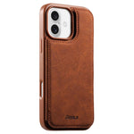 Custodia per telefono ESEBLE con doppia fibbia e texture retrò e scomparto per carte di credito., For iPhone 17e / 16e, For iPhone 17 Pro Max, For iPhone 17 Pro, For iPhone 17, For iPhone Air, For iPhone 16 Pro Max, For iPhone 16 Pro, For iPhone 16
