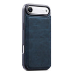 Custodia per telefono ESEBLE con doppia fibbia e texture retrò e scomparto per carte di credito., For iPhone 17e / 16e, For iPhone 17 Pro Max, For iPhone 17 Pro, For iPhone 17, For iPhone Air, For iPhone 16 Pro Max, For iPhone 16 Pro, For iPhone 16