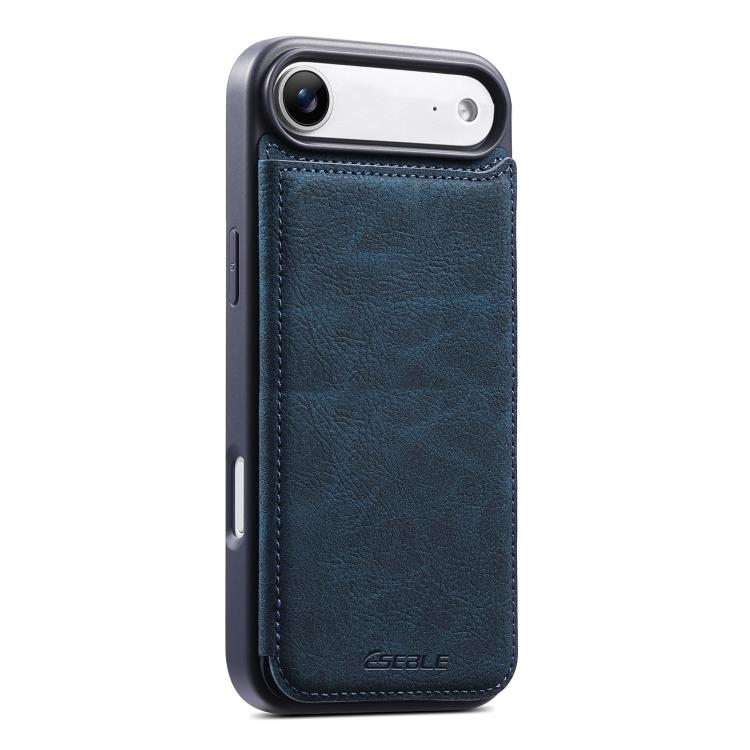 Custodia per telefono ESEBLE con doppia fibbia e texture retrò e scomparto per carte di credito., For iPhone 17e / 16e, For iPhone 17 Pro Max, For iPhone 17 Pro, For iPhone 17, For iPhone Air, For iPhone 16 Pro Max, For iPhone 16 Pro, For iPhone 16