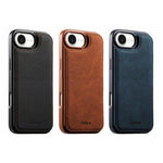 Custodia per telefono ESEBLE con doppia fibbia e texture retrò e scomparto per carte di credito., For iPhone 17e / 16e, For iPhone 17 Pro Max, For iPhone 17 Pro, For iPhone 17, For iPhone Air, For iPhone 16 Pro Max, For iPhone 16 Pro, For iPhone 16