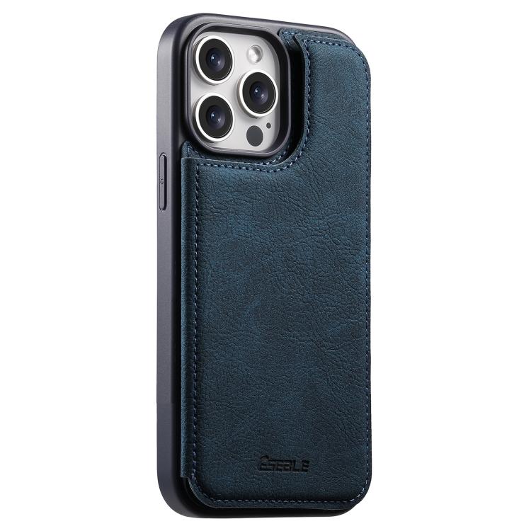 Custodia per telefono ESEBLE con doppia fibbia e texture retrò e scomparto per carte di credito., For iPhone 15 Pro Max, For iPhone 15 Pro, For iPhone 15, For iPhone 14 / 13, For iPhone 14 Pro, For iPhone 14 Pro Max, For iPhone 13 Pro Max              ...