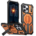 Custodia per telefono antiurto con supporto metallico nascosto e magnetico., For iPhone 17 Pro Max, For iPhone 17 Pro, For iPhone 17, For iPhone Air