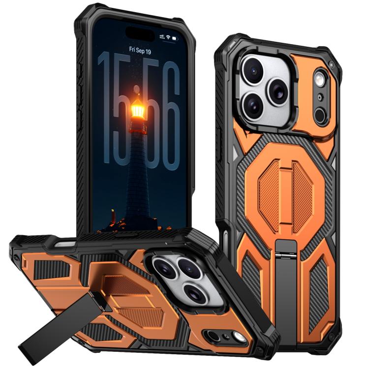 Custodia per telefono antiurto con supporto metallico nascosto e magnetico., For iPhone 17 Pro Max, For iPhone 17 Pro, For iPhone 17, For iPhone Air