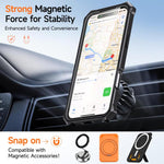 Custodia per telefono antiurto con supporto metallico nascosto e magnetico., For iPhone 17 Pro Max, For iPhone 17 Pro, For iPhone 17, For iPhone Air
