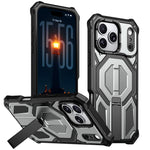 Custodia per telefono antiurto con supporto metallico nascosto e magnetico., For iPhone 17 Pro Max, For iPhone 17 Pro, For iPhone 17, For iPhone Air