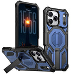 Custodia per telefono antiurto con supporto metallico nascosto e magnetico., For iPhone 17 Pro Max, For iPhone 17 Pro, For iPhone 17, For iPhone Air