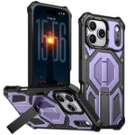 Custodia per telefono antiurto con supporto metallico nascosto e magnetico., For iPhone 17 Pro Max, For iPhone 17 Pro, For iPhone 17, For iPhone Air
