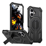 Custodia per telefono antiurto con supporto metallico nascosto e magnetico., For iPhone 17 Pro Max, For iPhone 17 Pro, For iPhone 17, For iPhone Air