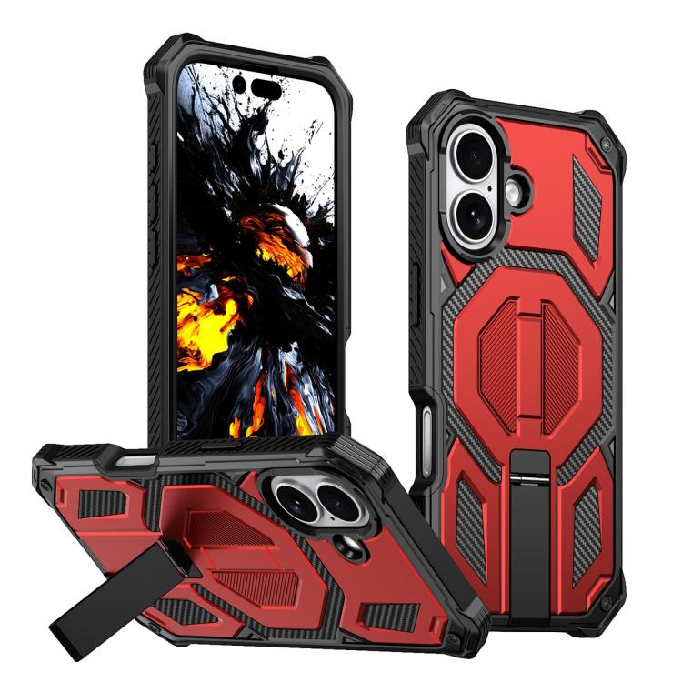 Custodia per telefono antiurto con supporto metallico nascosto e magnetico., For iPhone 17 Pro Max, For iPhone 17 Pro, For iPhone 17, For iPhone Air
