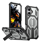 Custodia per telefono antiurto con supporto metallico nascosto e magnetico., For iPhone 17 Pro Max, For iPhone 17 Pro, For iPhone 17, For iPhone Air