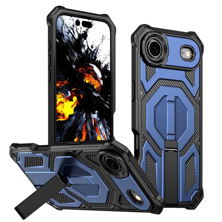 Custodia per telefono antiurto con supporto metallico nascosto e magnetico., For iPhone 17 Pro Max, For iPhone 17 Pro, For iPhone 17, For iPhone Air